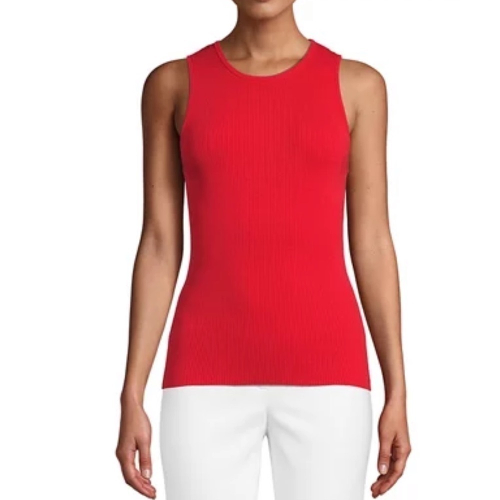 Anne Klein Women's Crew Neck Ribbed Sleeveless